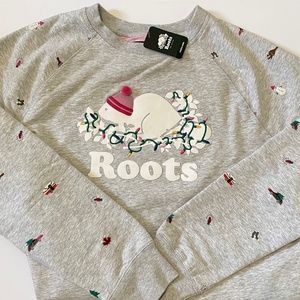 Roots Holiday AOP Raglan Crew Sweatshirt